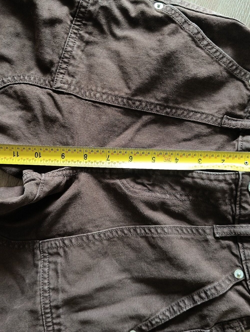 Arizona Jean Company Women's Highest Rise Carpenter Jeans Brown Size 0 Denim - Picture 6 of 7